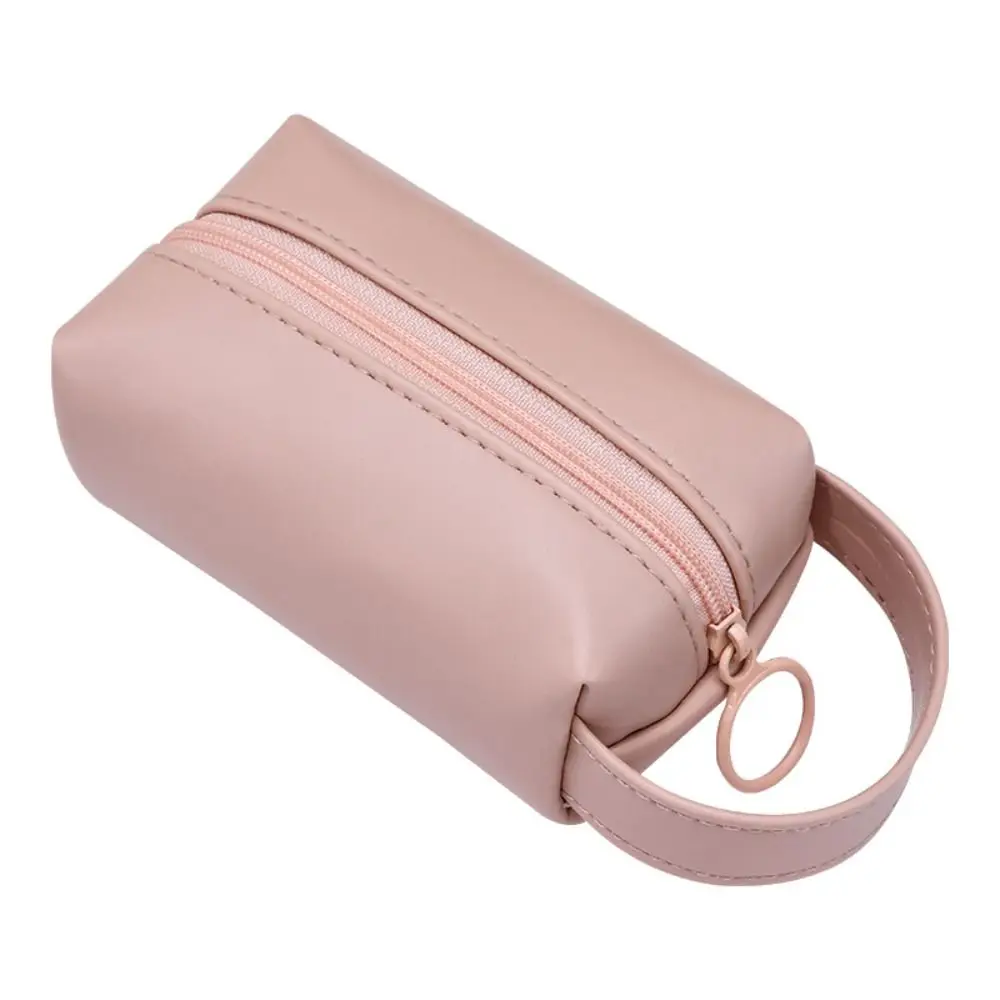 كابل بيانات تخزين حقيبة مستحضرات التجميل الصغيرة مقبض المحمولة بولي PU حقيبة مستحضرات تجميل مقاومة للماء السفر حقيبة أدوات الزينة التخييم #3