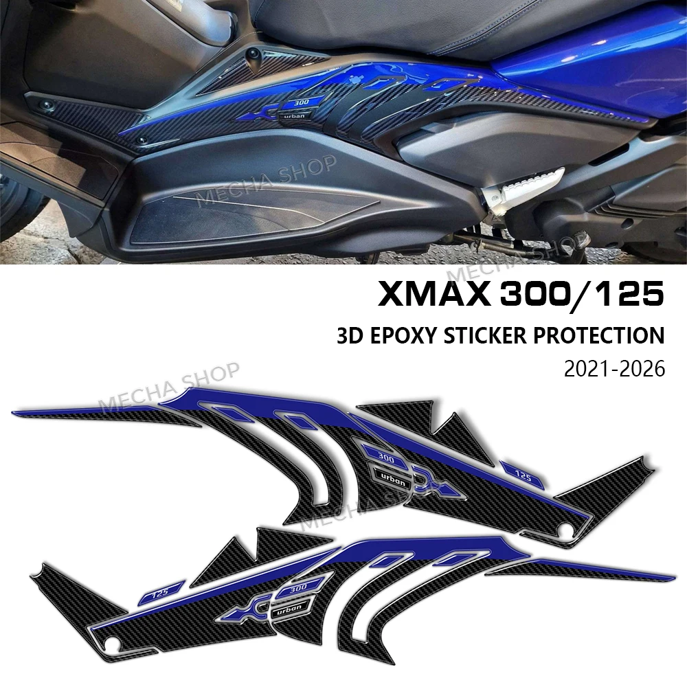 

Motorcycle Accessories 3D Resin Decal Kit for XMAX300 X MAX125 2023-2026 Side Boomerang Protection Area