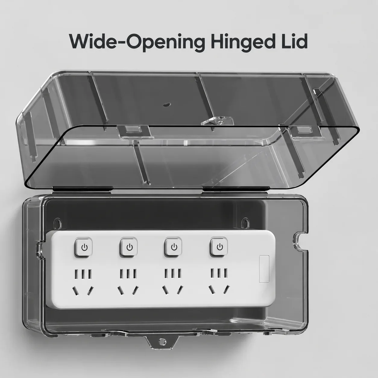 Waterproof Bathroom Outdoor Power Socket Plug-in Board Splash-Proof Wiring Drag Strip with Cover Electrical Accessory
