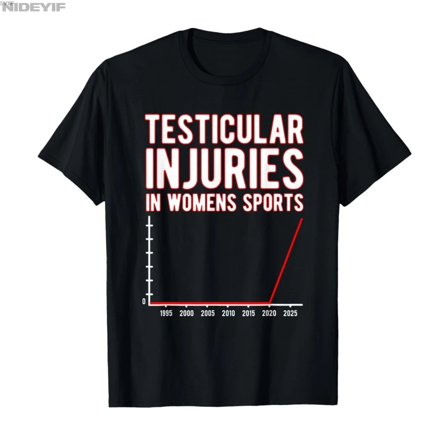 Testicular Injuries in Womens Sports Unwearable Aduld Humor T-shirt for Men Women 100% Cotton T Shirts Short Sleeve Tops