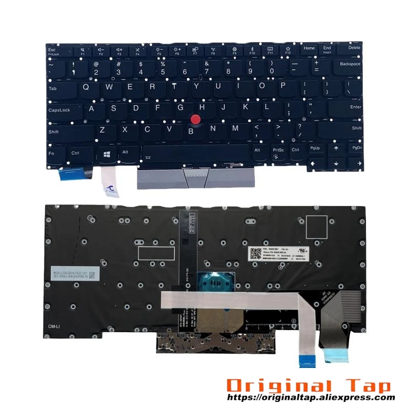 US English Backlit Keyboard for Lenovo Thinkpad X390 Yoga 5N20W68240 5N20W68276 5N20W68312