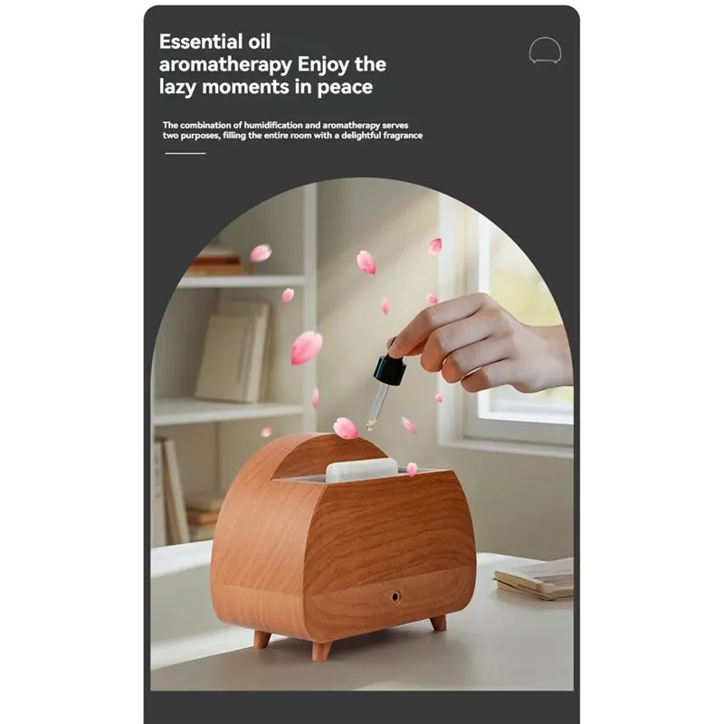 B51CNEW! Fireplace Diffuser Essential Oil Diffuser Humidifier 12 Flame Lighting Effects Automatic Scent Diffuser