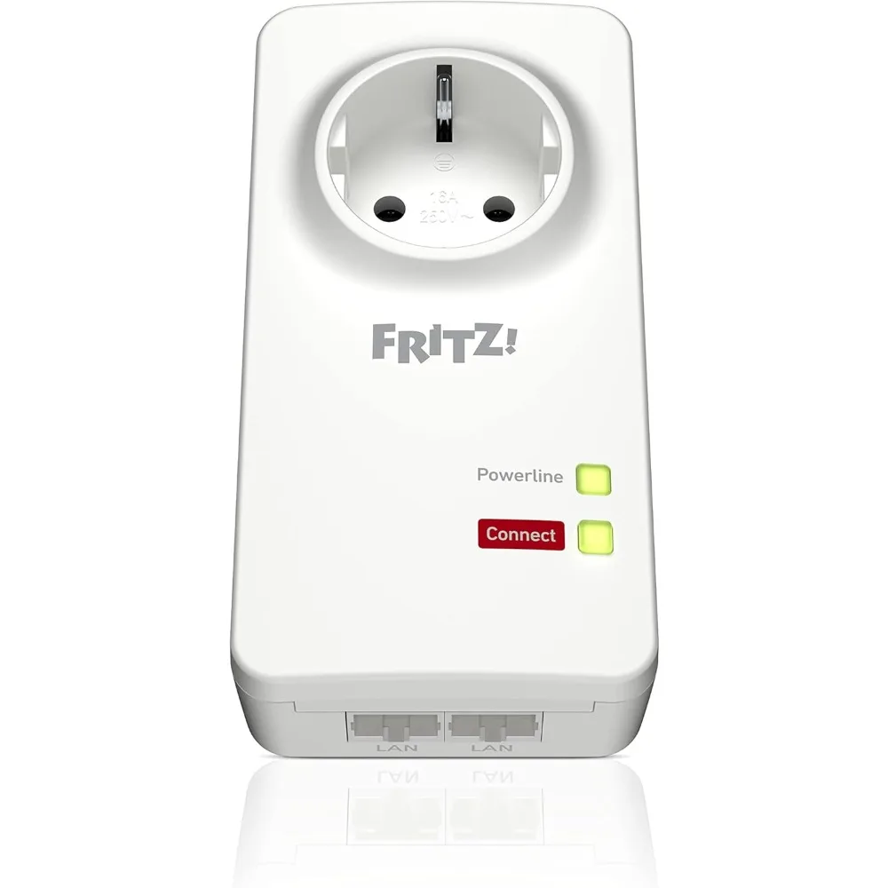 فريتز! مجموعة Powerline 1220E (1,200 ميجابت في الثانية، 2x جيجابت LAN لكل محول، مثالية لتطبيقات NAS والبث عالي الدقة،