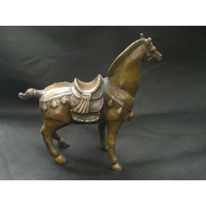 

Collection Chinese Decoration Old Handmade Copper Carved Horse Big Size