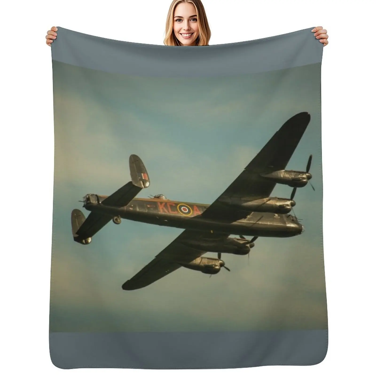 

Flight of the Lancaster Throw Blanket Hair Furrys Summer Plush Blankets