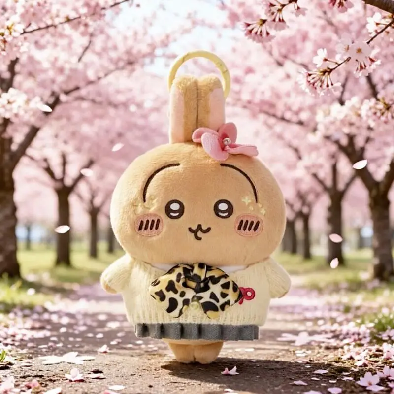 Chiikawa Black Skinned Spicy Girl Plush Toy Kawaii Usagi Hachiware Pendant Ins Korean Cartoon Anime Friend Birthday Gift