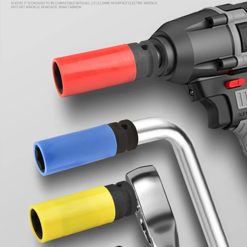 Car tire socket set, screw disassembly tool, wrench, air cannon, extended wheel hub, large flying socket head