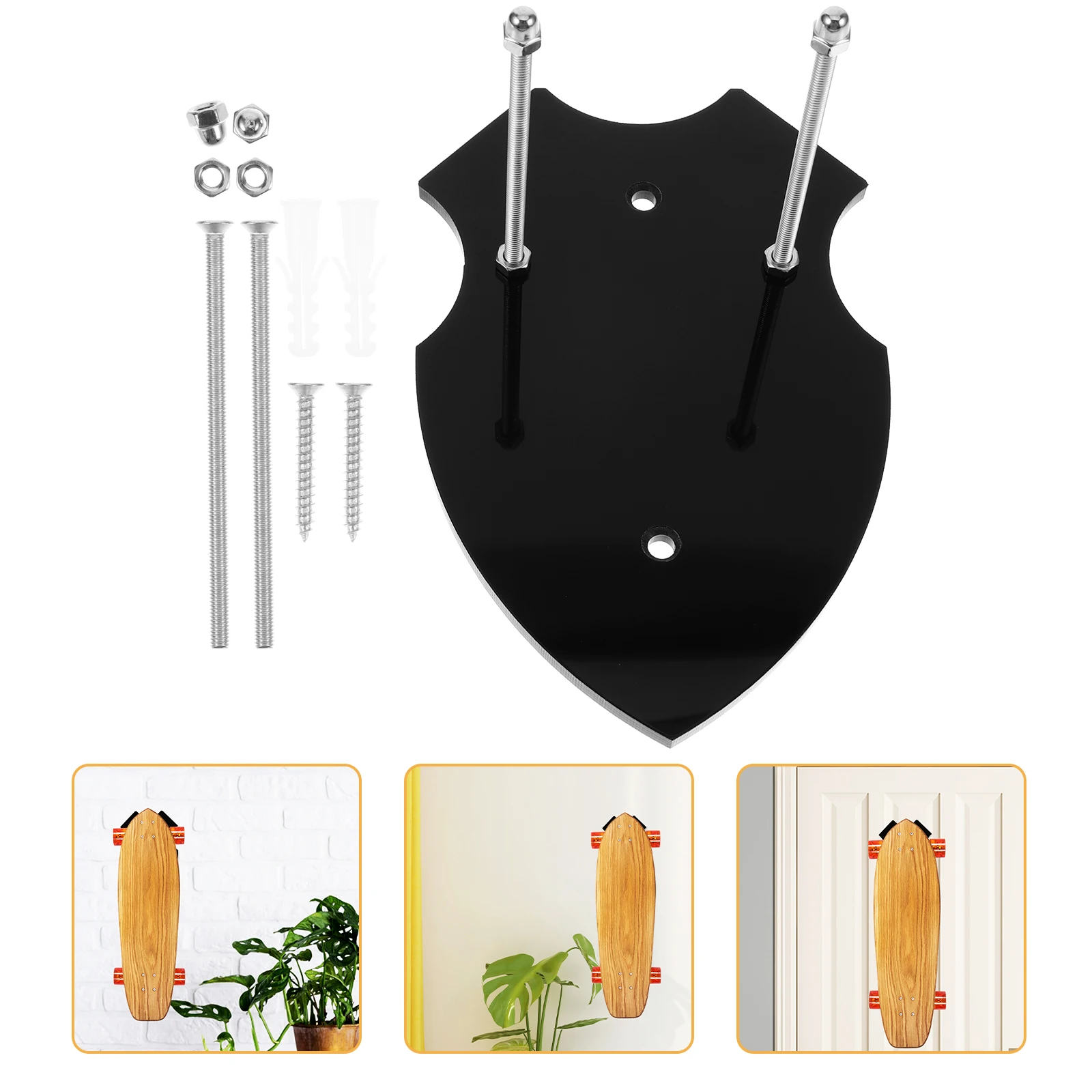 

Acrylic Skateboard Wall Mount Skateboard St Display Display St Hanger Vertical Clear Electric Skateboards Storage Black