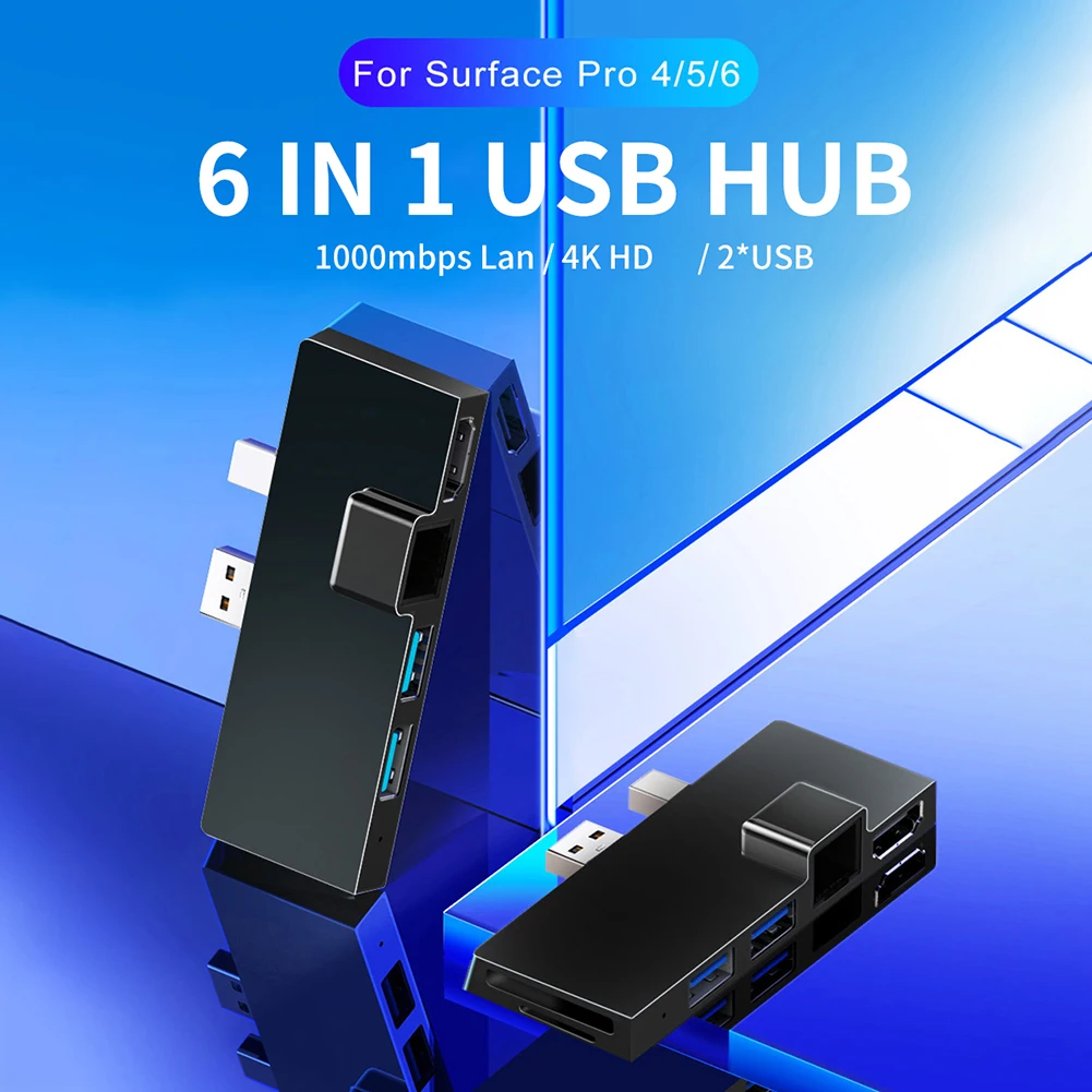 2021 Nuova docking station Strumento per disco rigido Docking station Hub 4K compatibile RJ45 per Microsoft Surface Pro 5 4 3