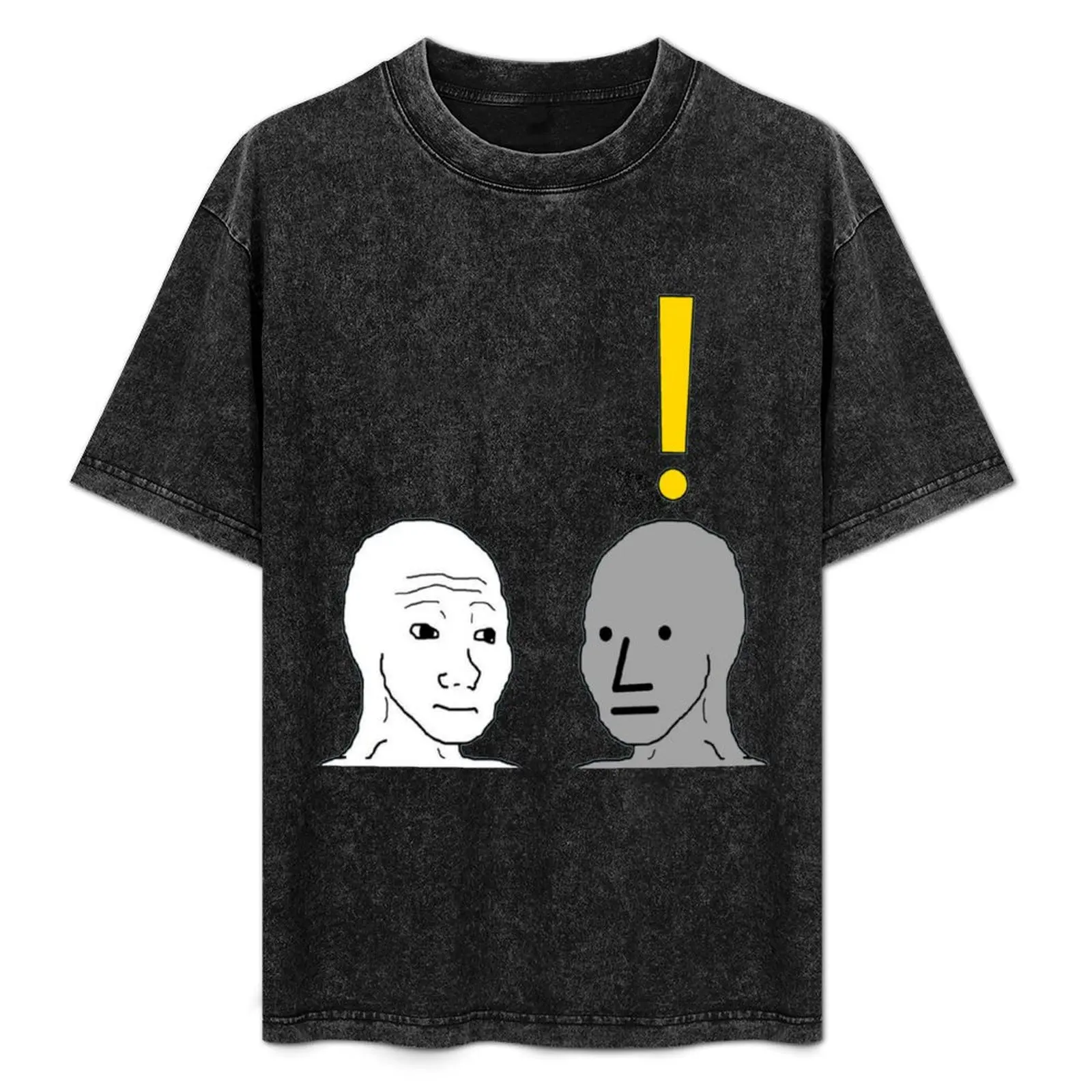 

NPC Wojak Meme T-Shirt Fashion Casual Short Sleeve Top