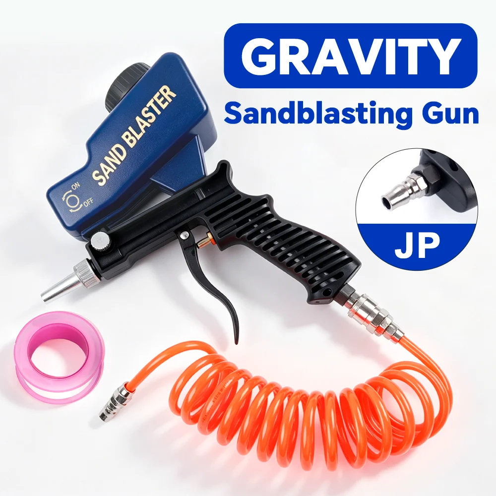 High-pressure Sandblasting Gun Pneumatic Sandblasting Set Portable Home Sand Blasting Machine 70–150 PSI with Adjustable Nozzle