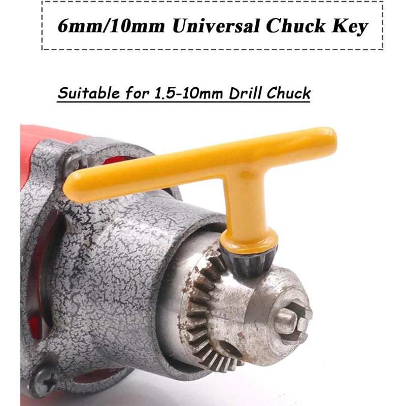 ABGG-5 Pcs Replacement Drill Chuck Key Wrench Electric Drill Clamping Tool (Chuck Diameter 20Mm/16Mm/13Mm/10Mm/ 6Mm)