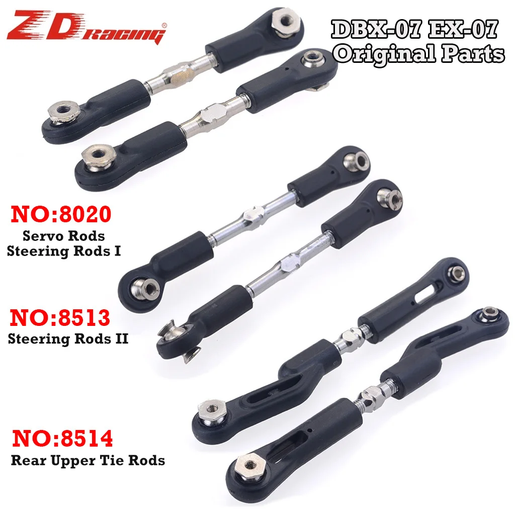 RC Car Rear Upper Tie Rod Steering Rod #8020 #8513 #8514 Ball Head Tie Rod for ZD Racing EX-07 DBX-07 1/7 RC Car Original Parts