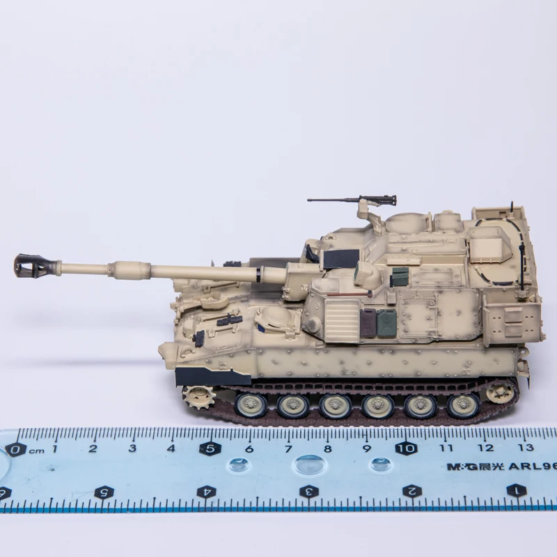 

1:72 Scale Pvc Material US M109A7 Military Combat Crawler Tank 155mm Launcher Green Static Finished Model Collectible Toy Gift