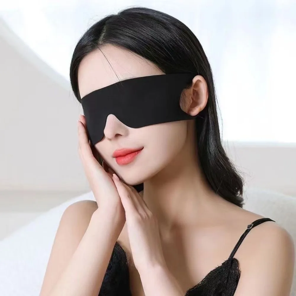 Light Blocking Stereo Sleep Eye Mask Elastic Hanging Ear Ultra-Soft Skin-Friendly Material Breathable Eye Cover Rest Travel Yoga