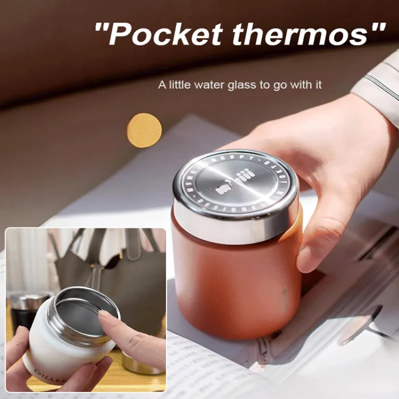 

Карманный термос, компактная и портативная спортивная чашка из нержавеющей стали, мини-термос, чашка