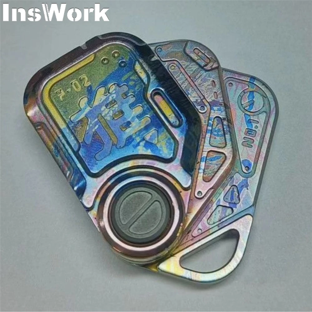 01EDC Studio P O P 2.0 Special Material Push Slider Decompression Tool Coin Fingertip Gyro Toy EDC Stress Releiver