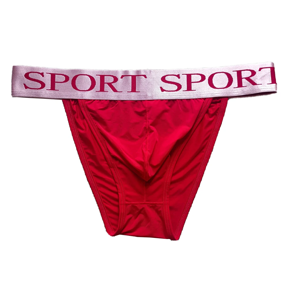 Soft Underwear Man Sexy T-back Panties Bulge Pouch Underpants Man  Breathable Letter Briefs Comfy Knickers Breathable G-string