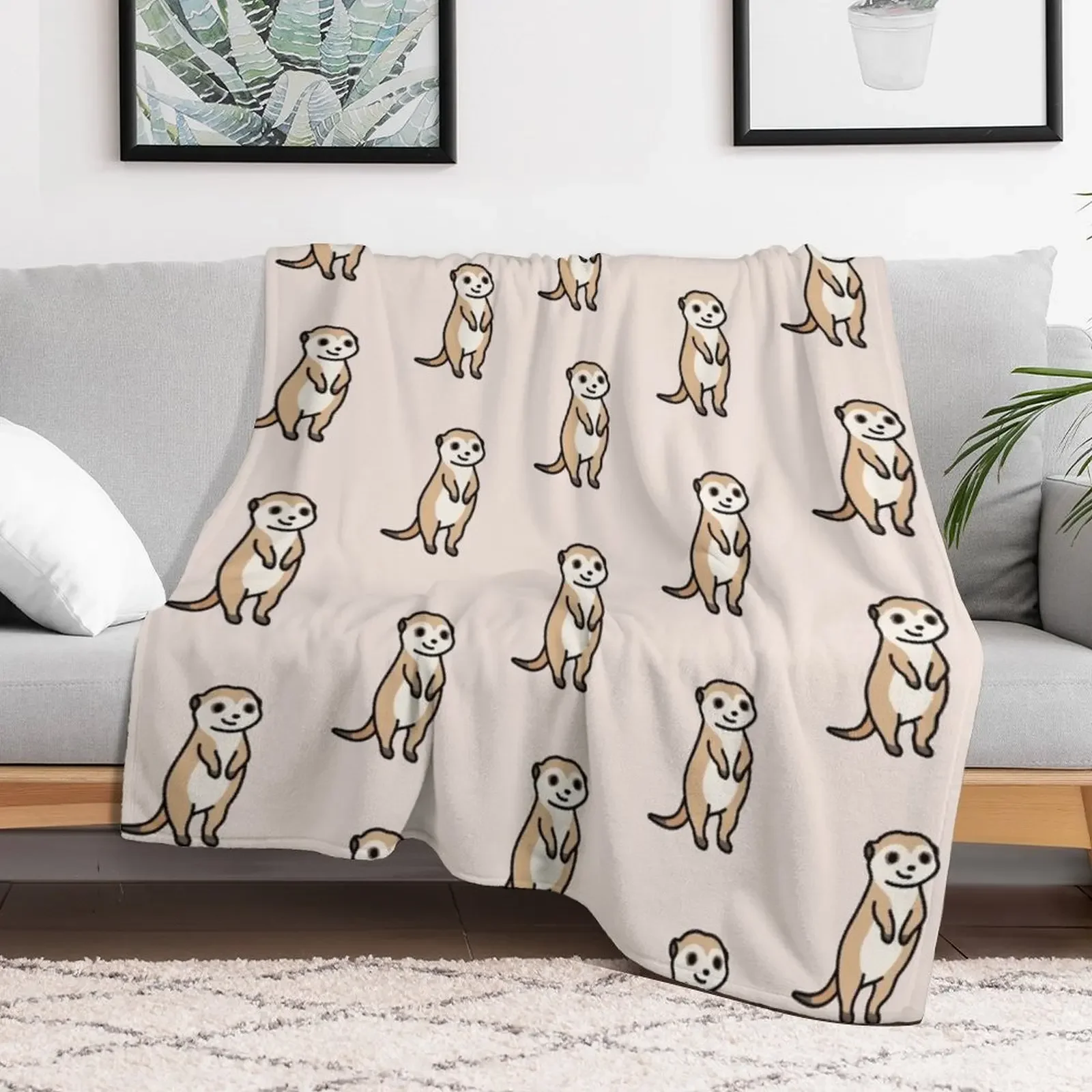 Meerkat Throw Blanket Flannel Fleece Soft Warm Throw Blanket