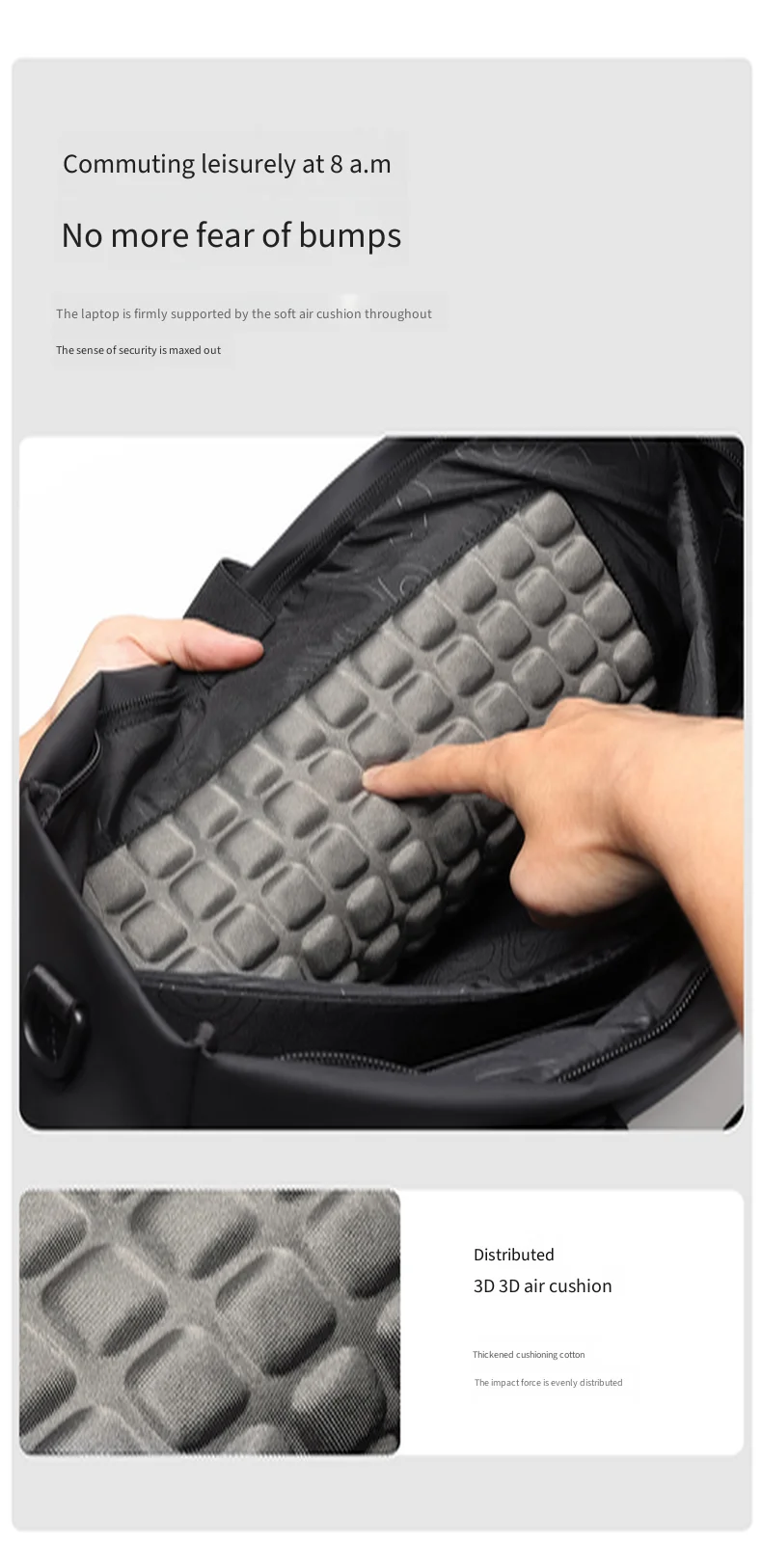 GOLF QUALITY Large Capacity Men's Briefcase 15.6" Business Travel Laptop Bag Casual Handheld File Multi-functional Office Bag