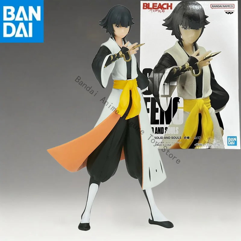 

in stock Original Genuine BANDAI NAMCO BANPRESTO BLEACH SOLID AND SOULS Soi Fon PVC 14cm Figure model Collector Figurine Toys