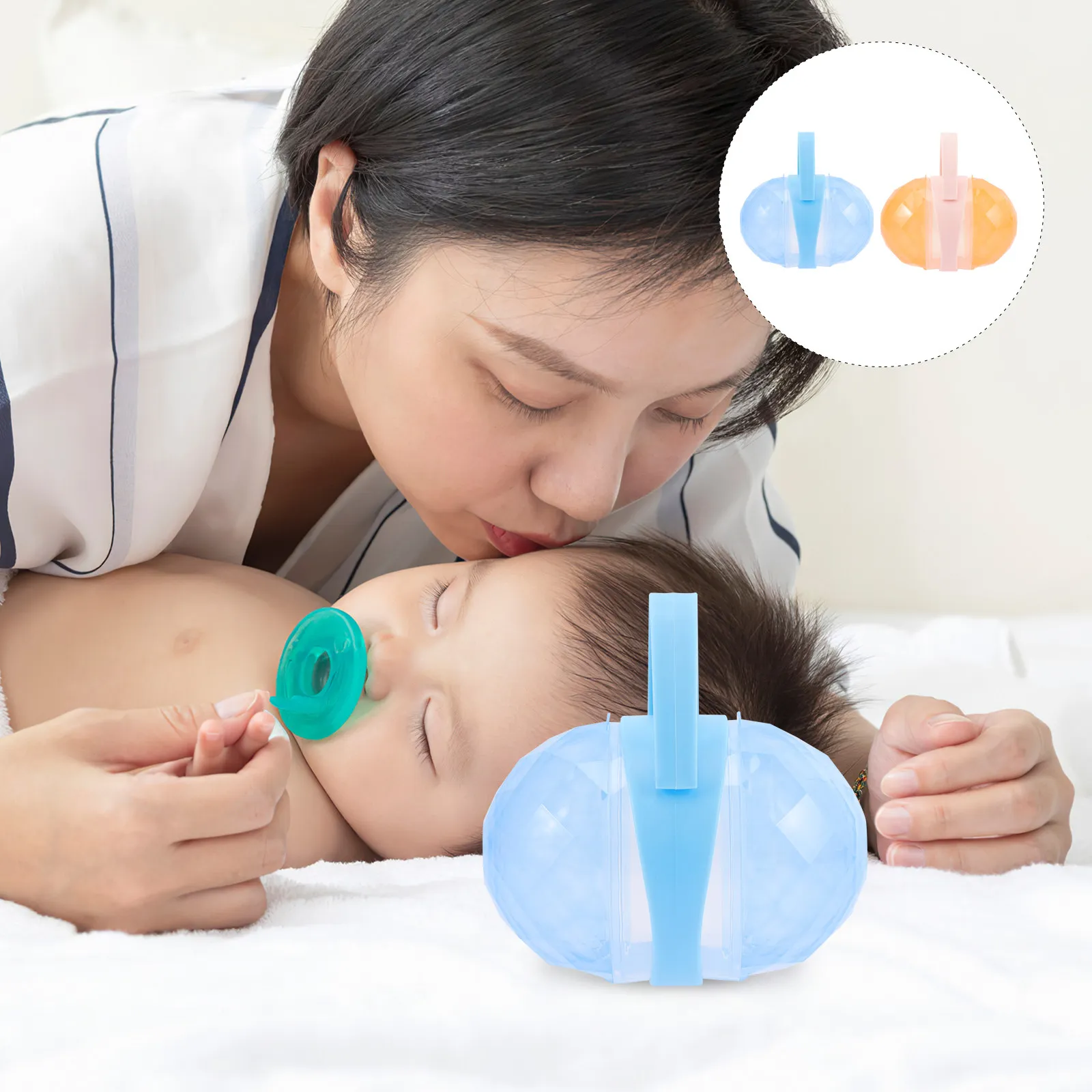 4Sets Pacifier Dustproof Storage Box Portable Baby Pacifier Holder Easy Clean Travel Case for Hygiene Protection