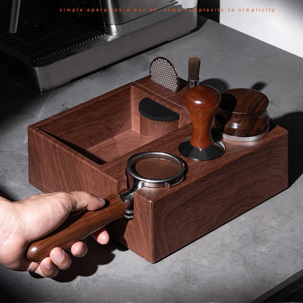 51/53/58mm Universal Coffee Powder Press Holder Multi-function Tamper Storage Base Removable Slag Powder Box Handle Bracket