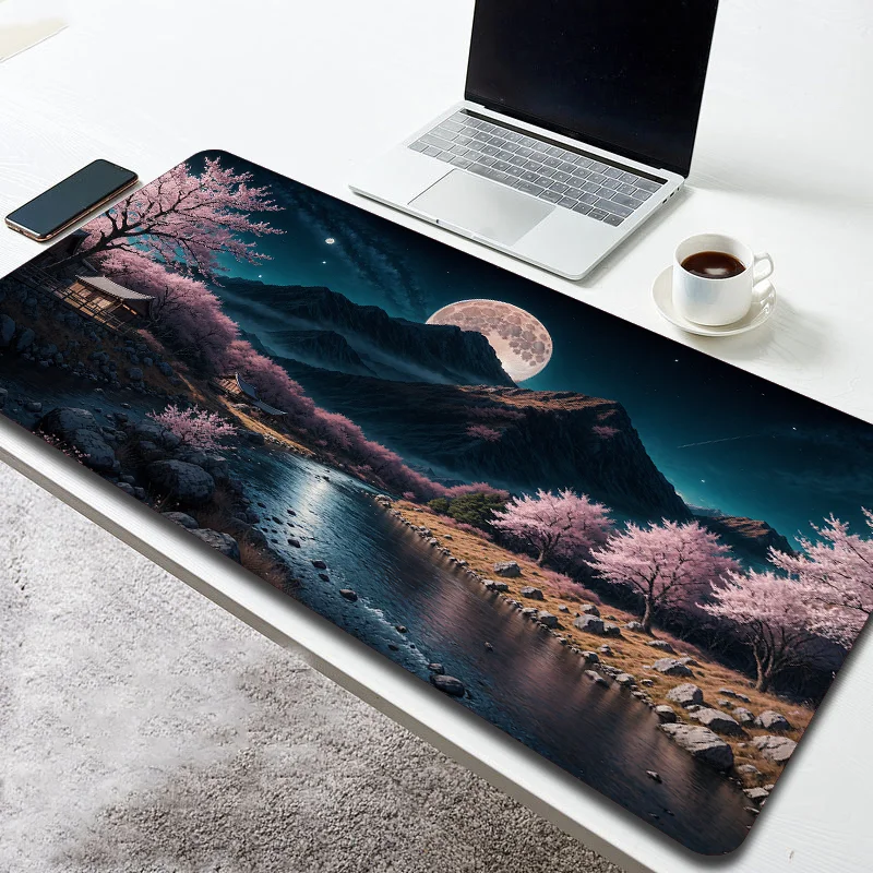 

GuJiaDuo Landscape Mouse Pad XXL Waterproof Non-slip Notebook Keyboard Table Desk Mat Gamer Cabinet Night Art Mousepad Carpet