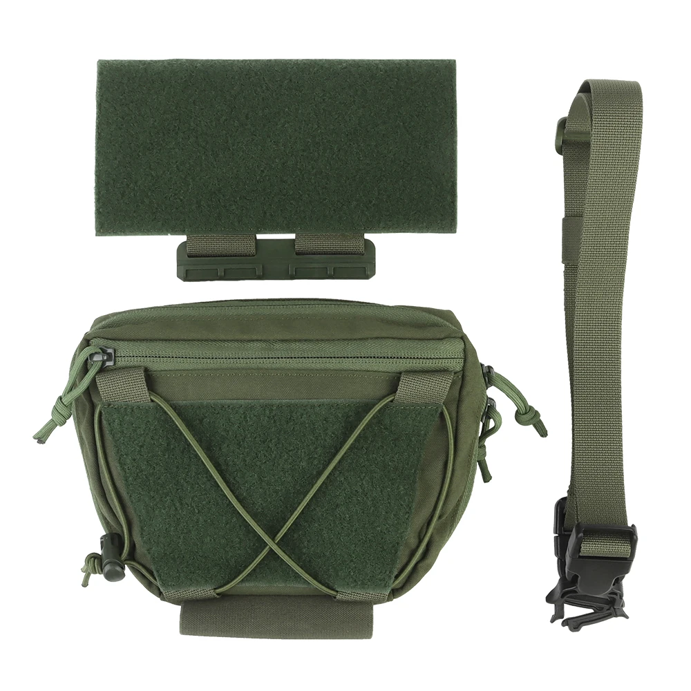 

Tactical Vest Hanging Sub Abdominal Pouch Quick Release Hunting Vest Hanging Raid Drop Bag Airsoft Organizer Shoulder Pack Gear