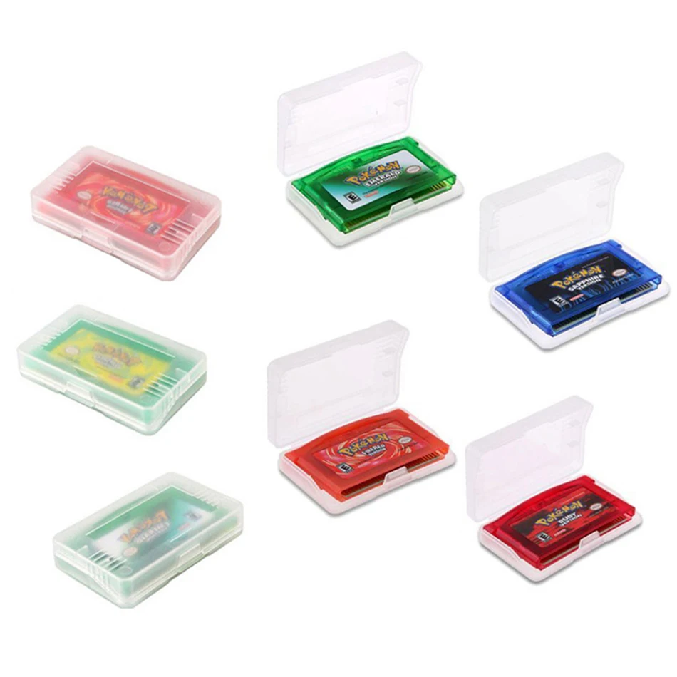 Scheda di gioco NDSL/GBM/GBASP GBA cassetta da gioco classica vendita calda Pocket Monster Red, Blue, Emerald, Fire Red Leaf