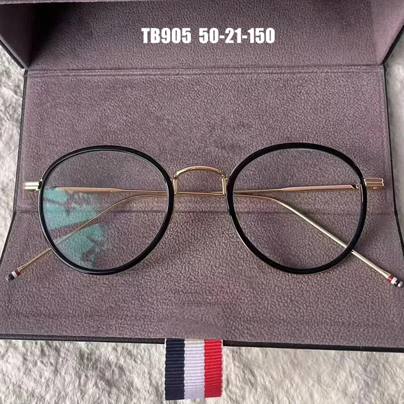 

Высококачественные очки New York Brand 2026, модель tb905, из чистого титана, ультралегкая оправа, круглые очки для мужчин и женщин, оправы для очков Gafas