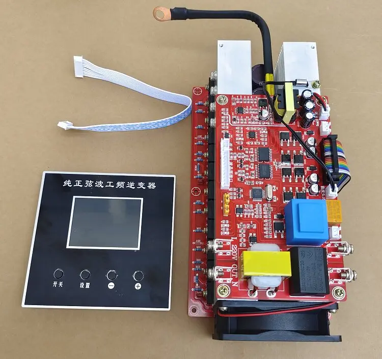 LCD Screen Display Industrial Frequency Inverter PCB Board – 12V to 72V Universal Voltage for Solar/Power Systems