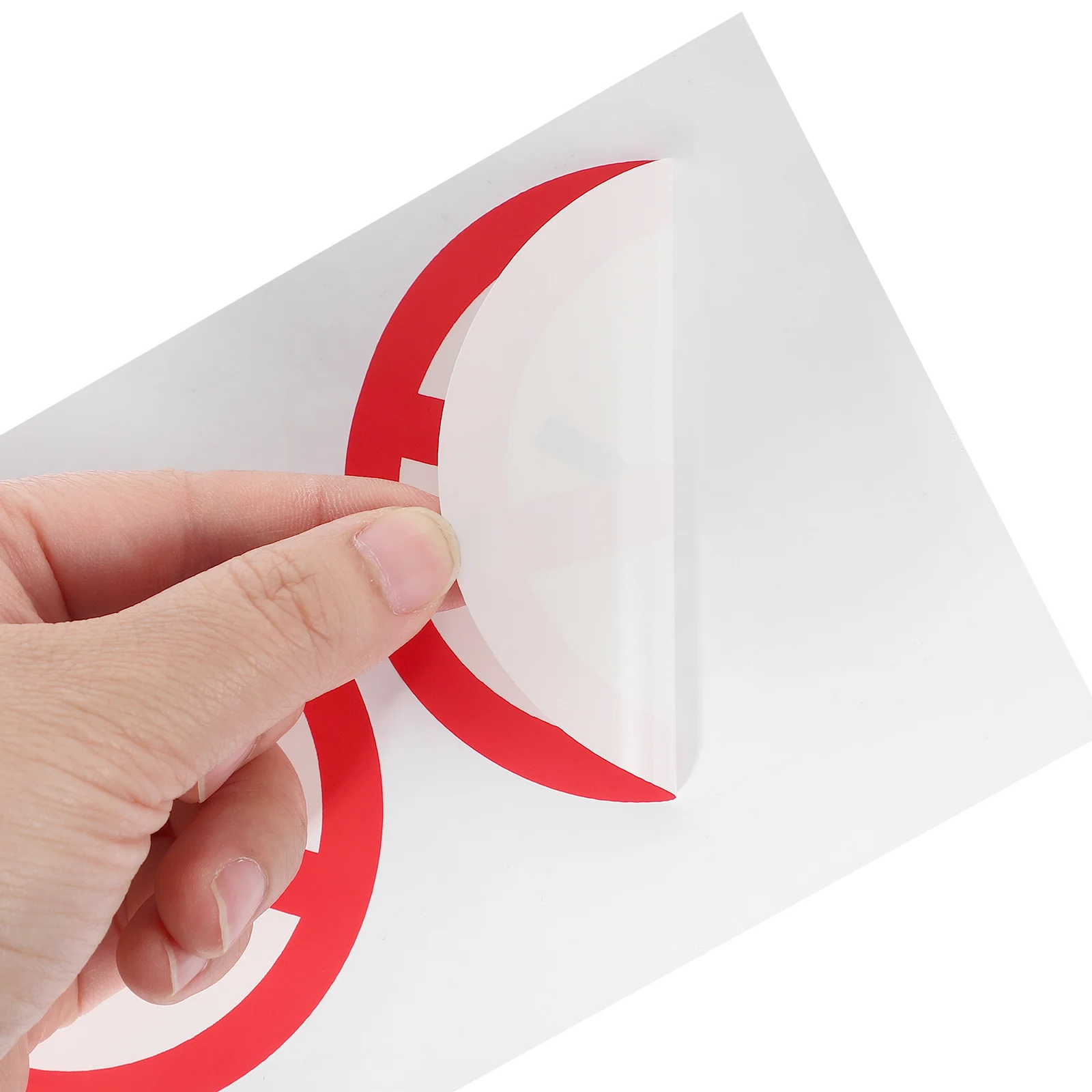 Adesivi di avvertimento in PVC da 3 pezzi qui Segnali di sicurezza Decalcomanie autoadesive per officina Uso industriale Durevole Resistente alle intemperie