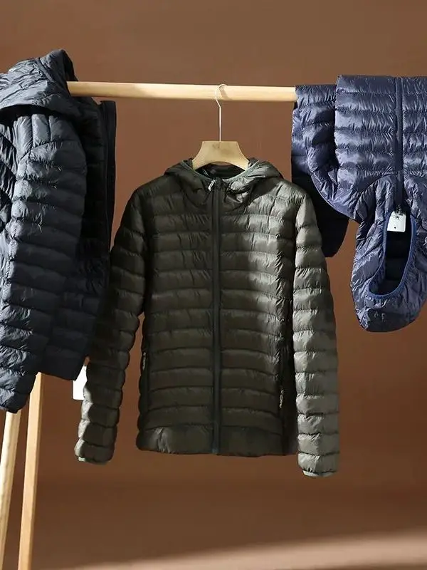 معطف رجالي شتوي خفيف الوزن بغطاء للرأس من القطن Jaet مقاوم للرياح ومقاوم للماء ودافئ وفضفاض من القطن مناسب للشباب ملابس غير رسمية