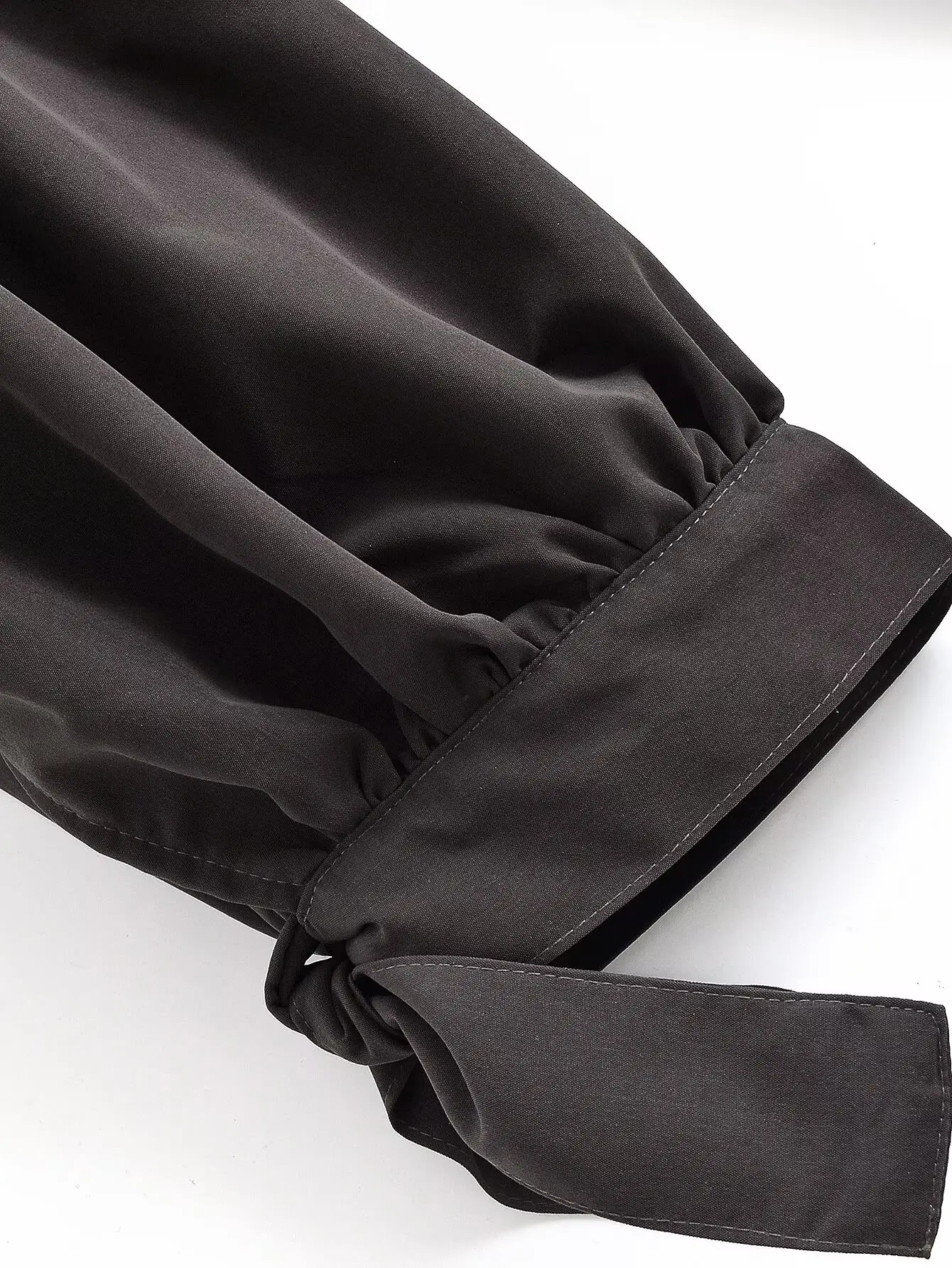 Pantalones acampanados atados con lazo para primavera y otoño para mujer, pantalones con cordones en la cintura liso elástico a la moda para mujer, pantalones de ocio de calle altos para mujer