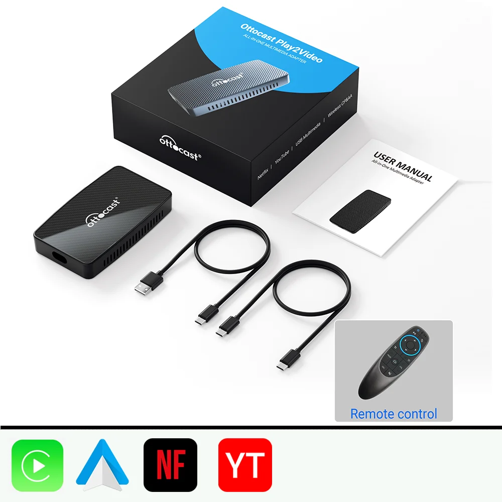 OTTOCAST Play2Video Express ワイヤレスCarPlay ワイヤレスAndroid