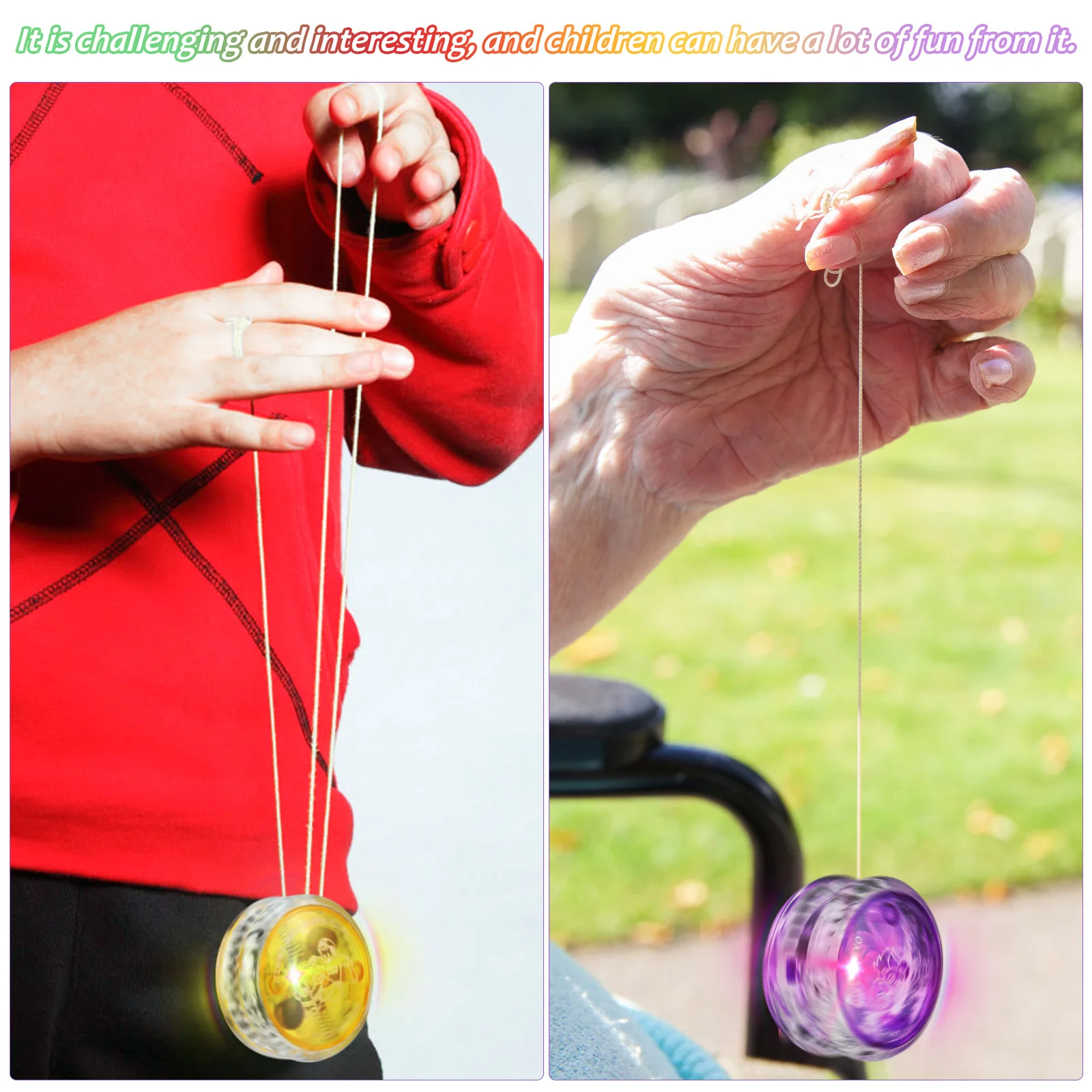 

10Pcs Small Yo Yo Balls Plastic Educational Birthday Party Favors Funny Creative Exercise Flexibility Coordination Ability Long