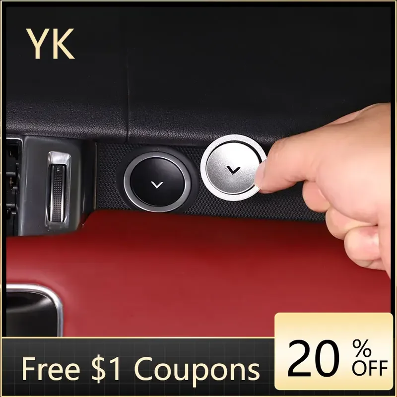 

For Range Rover Range Rover Sport 2014-2017 Stainless Steel Silver Car Co-driver Storage Box Switch Button Ring Car Accessories