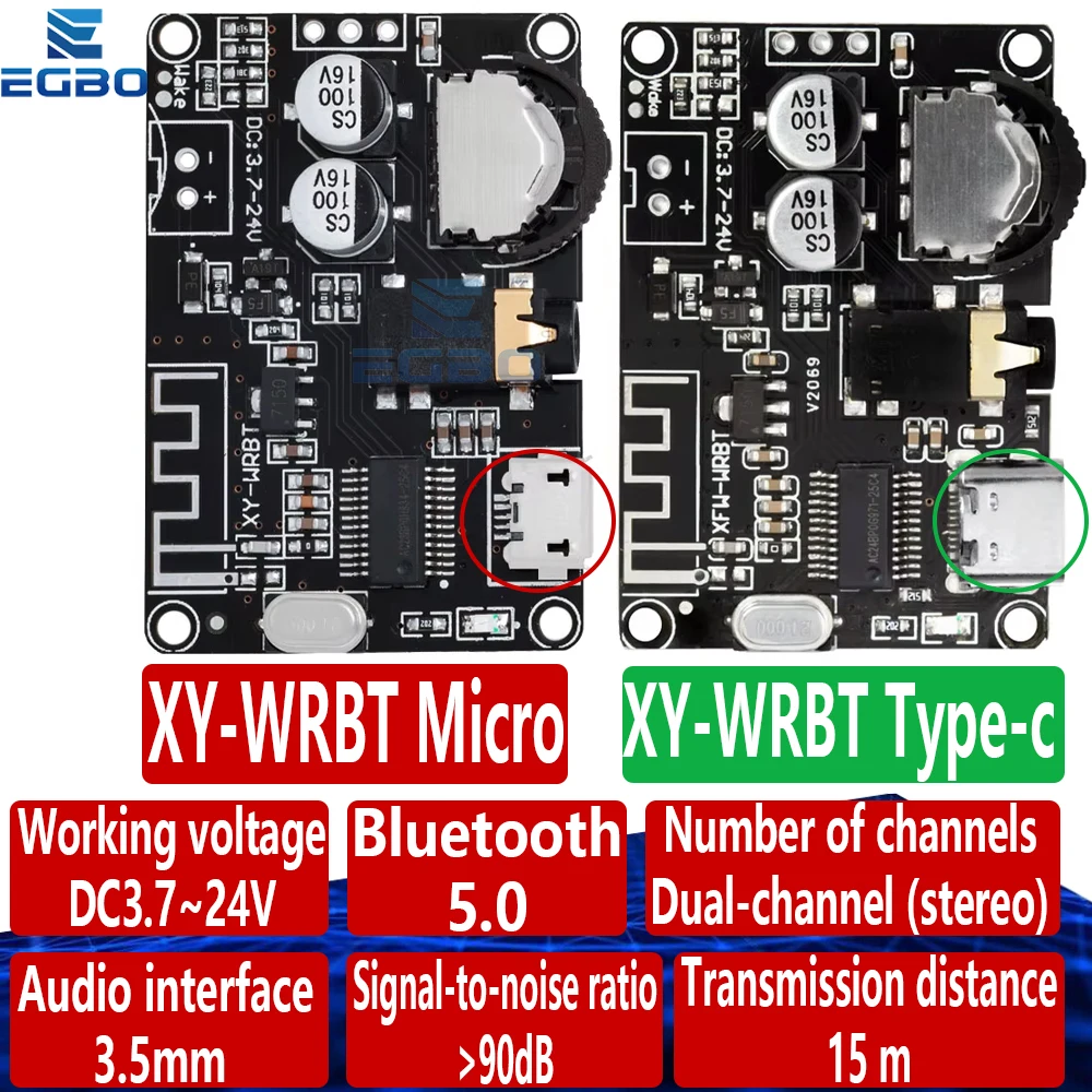 Bluetooth 5.0 Audio Receiver Board Lossless MP3 Wireless Stereo