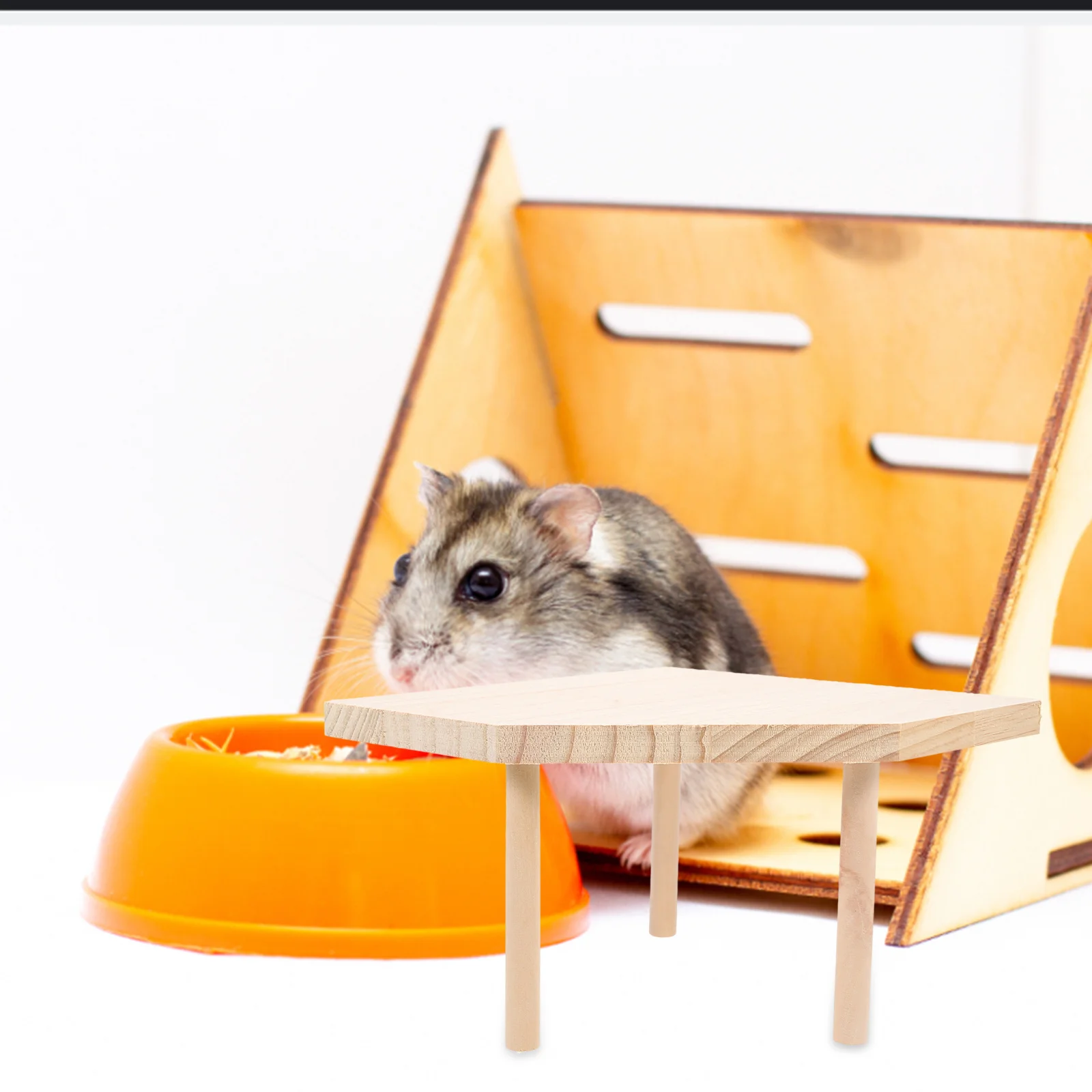 

Hamster Cage Partition Wooden Platform Thickened Pet Playing Stand Small Animal Nest Landscape Bite Resistant Supply