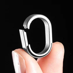 Luxury Titanium Key Ring Quickdraw Keychain Men Women Titanium for Car Key Rings Holder Lightweight EDC Carabiner Accessories