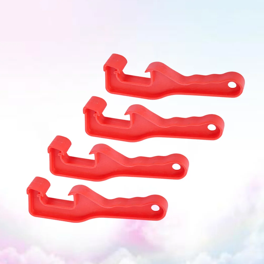 

4Pcs Open Lid Wrench Plastic Bucket Opener Effortless Sealed Lid Opening No Damage Lightweight Easy Carry Use Red