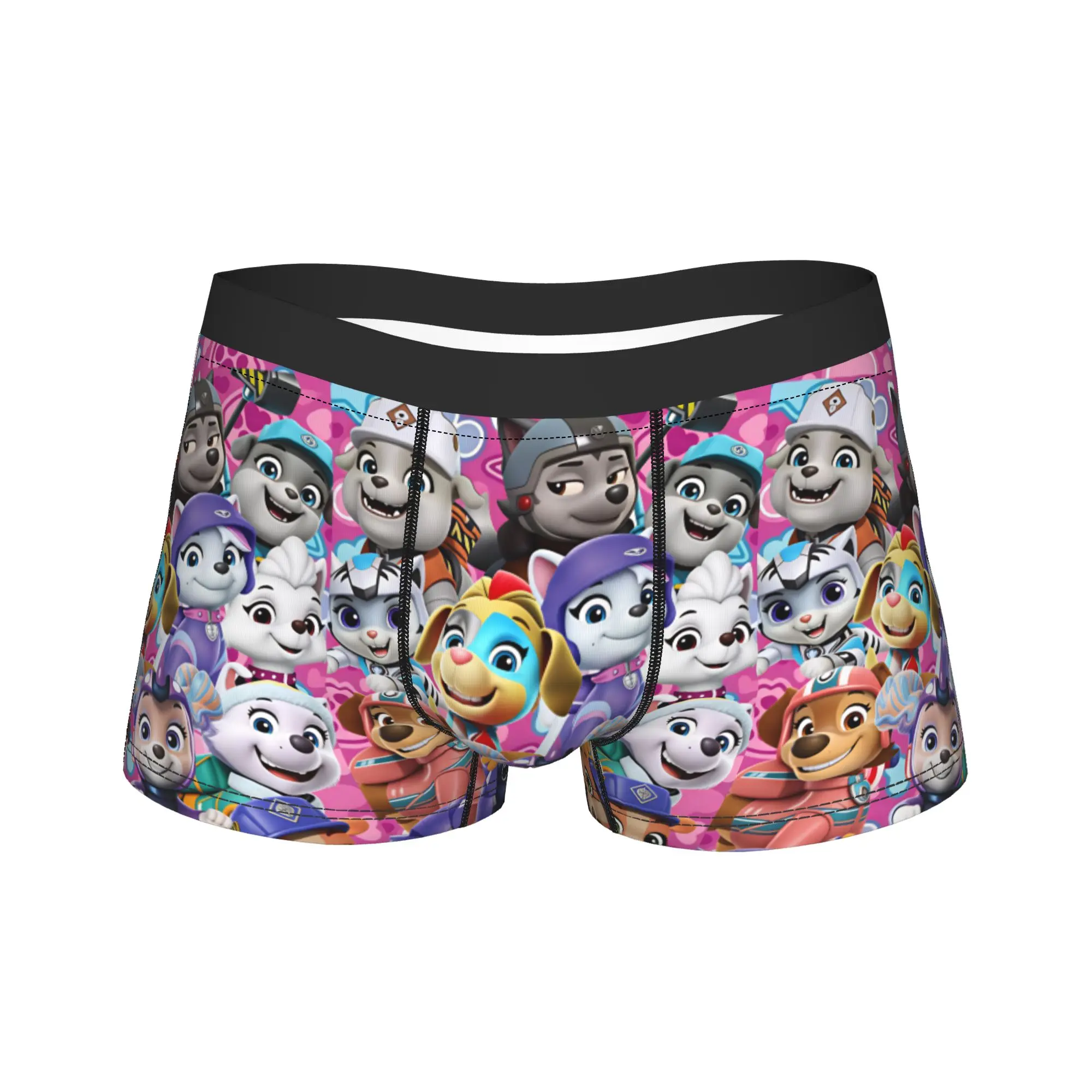 Paw Dogs Girl Puppies Character Trunk  3D Pouch Underwear High Quality Custom DIY Boxer Brief Comfortable Males Panties Big Size