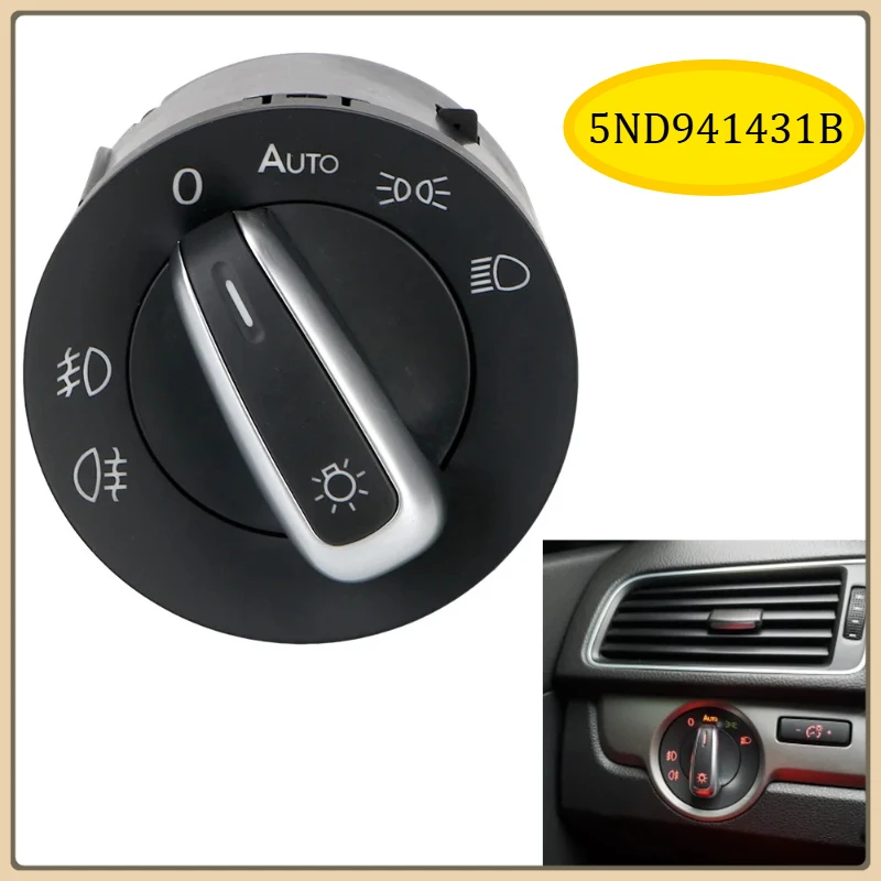 

5ND941431B Car Headlight Fog Light Switch For Volkswagen VW Golf Jetta MK6 MK5 Passat B6 B7 Tiguan SEAT Accessories