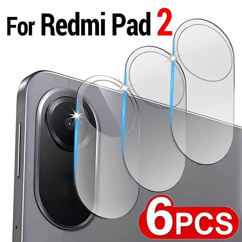 1/3/6Pcs for Redmi Pad 2 Tempered Glass Tablet Back Camera Screen Protector for Redmi Pad2 Rear Lens Protector Clear Glass Film