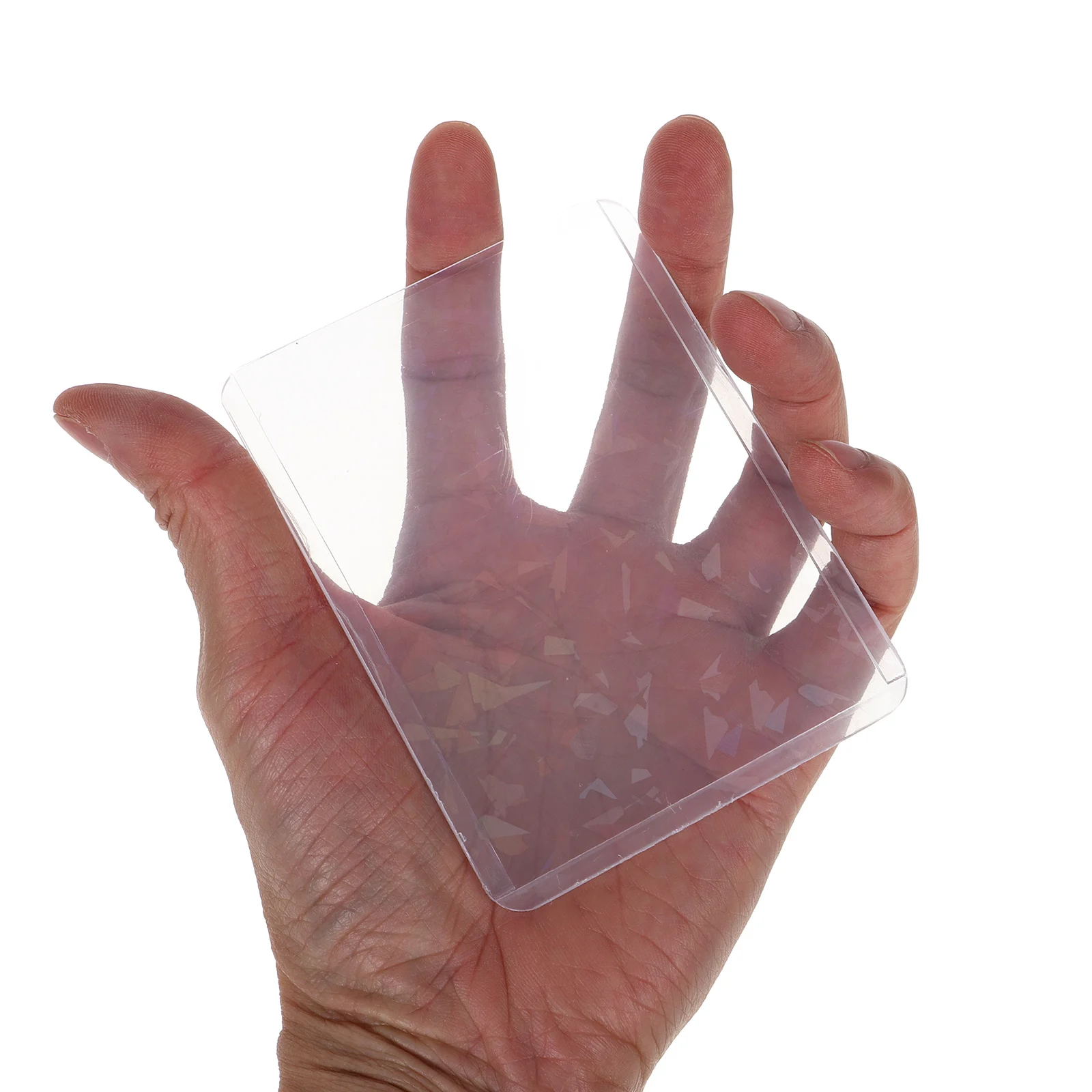 10pcs Transparent Card Sleeves 3Inch Plastic Card Protectors Photocard Protectors Stylish ID Badge Storage