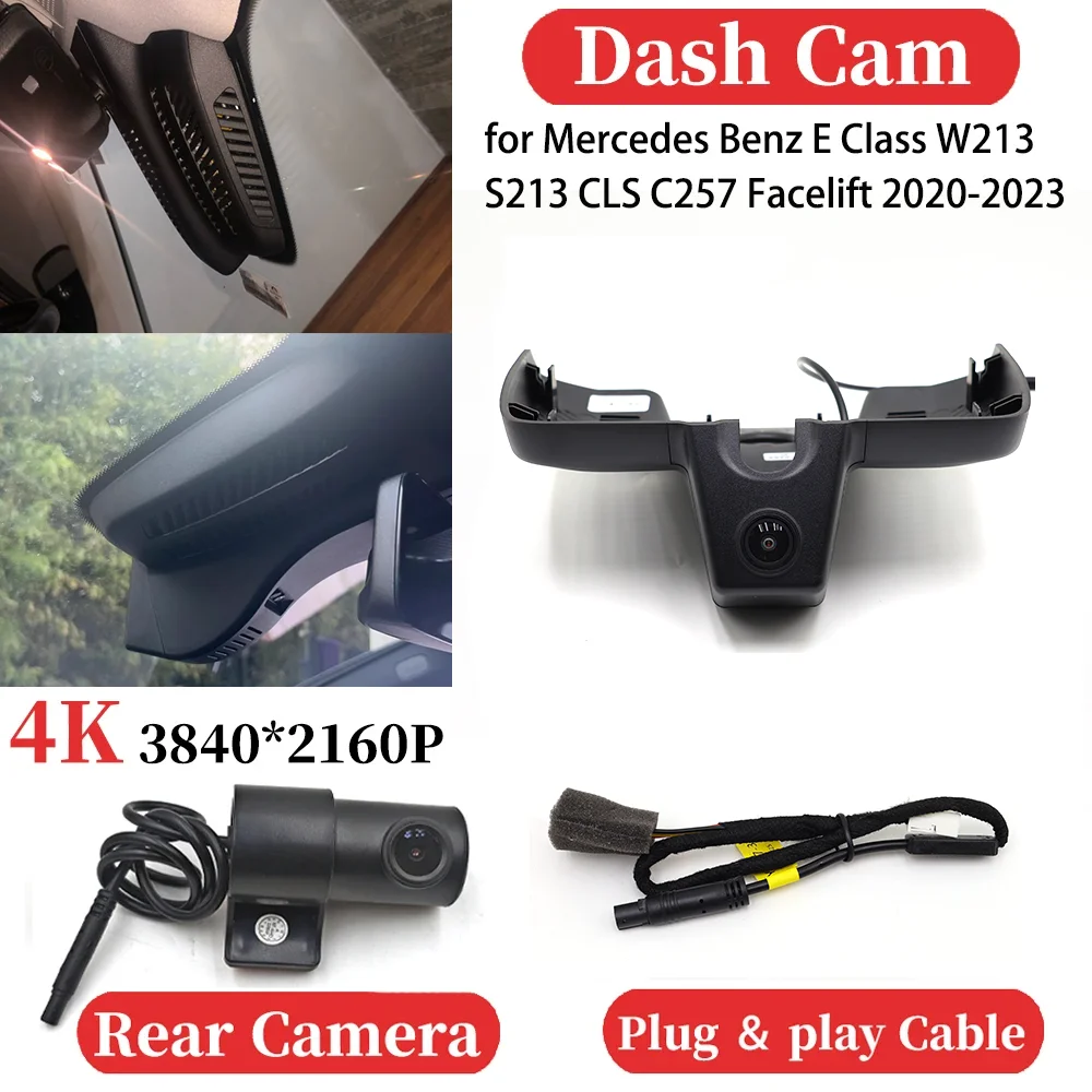 

ZJCGO for Mercedes Benz E Class W213 S213 CLS C257 Facelift 2020-2023 UHD Car 4K Video Recorder DVR Dash Cam Camera Night Vision