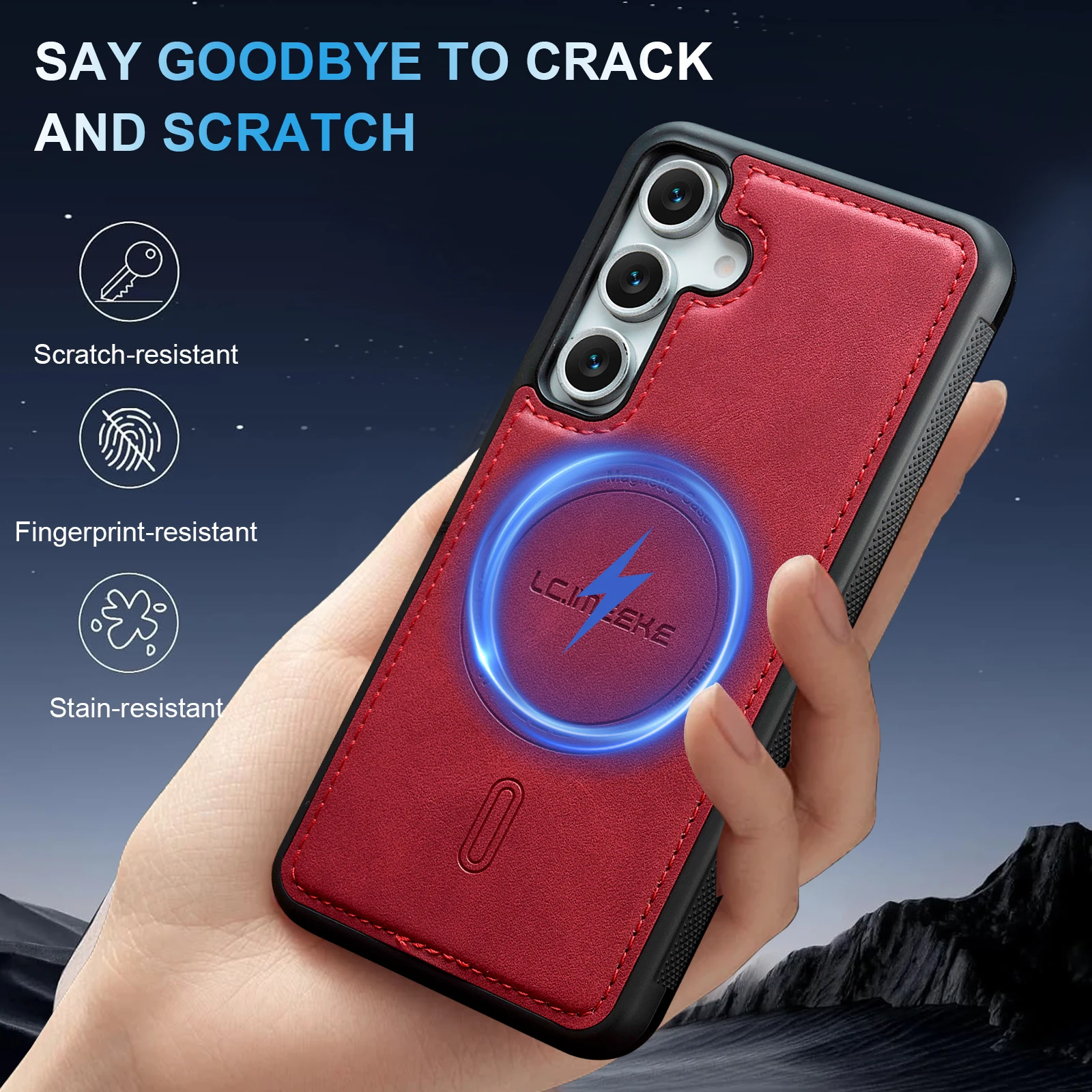Leather Cover for Samsung A56 A55 A54 A36 A35 A17 A16 A15 5G Phone Case with Support Magnetic Attraction Feature - náhled 2