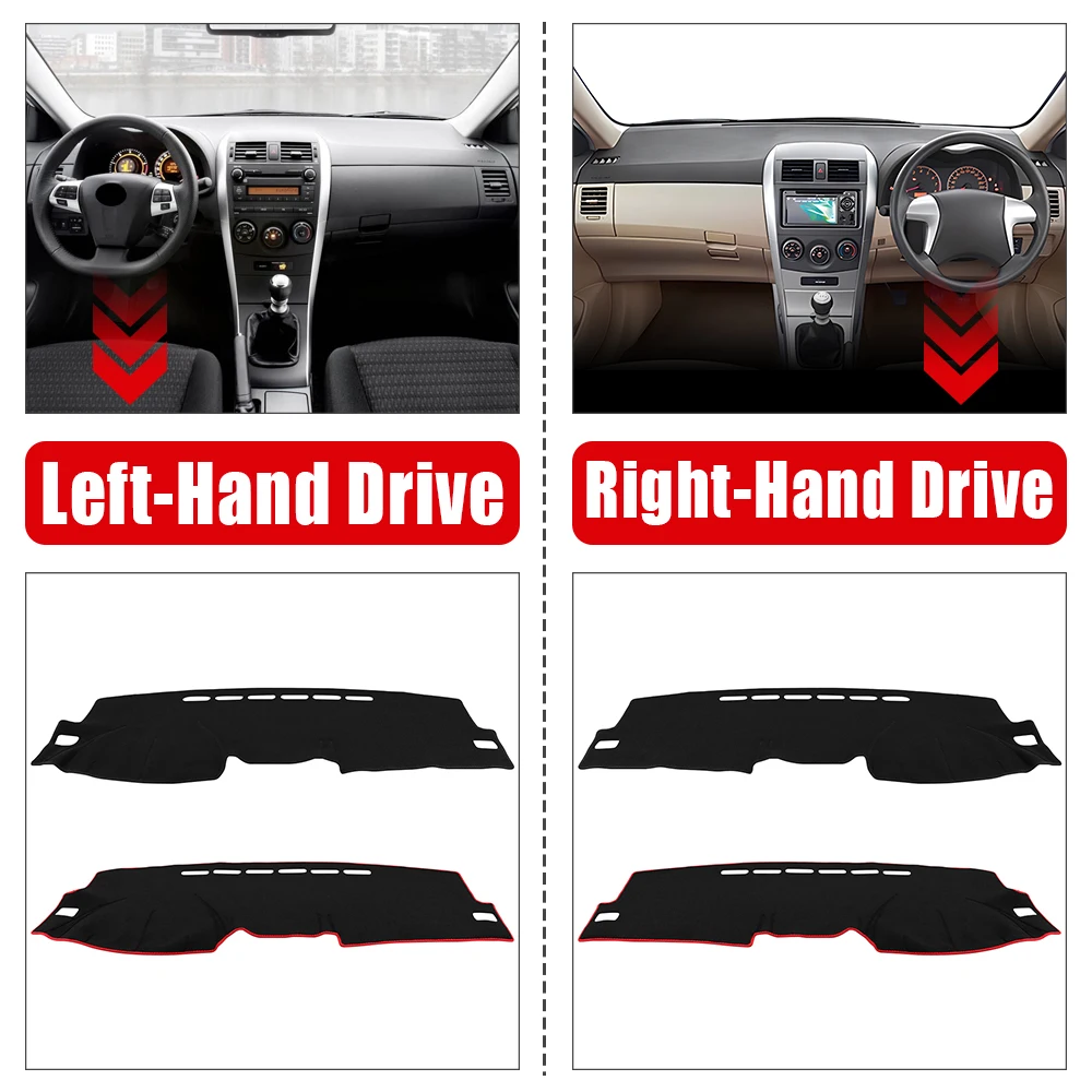 لتويوتا كورولا E140 E150 2006 2007 2008 2009 2010 2013 لوحة سيارة حصيرة الشمس الظل عدم الانزلاق غطاء الملحقات