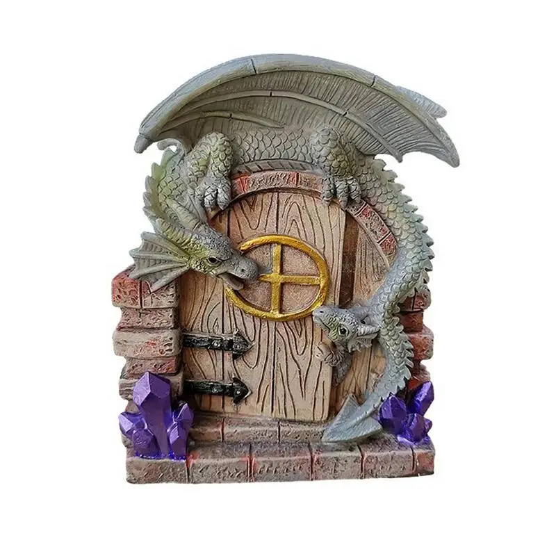 

Уличная Статуя Дракона, 3D статуя ворот-хранитель дракона двора, креативное уличное украшение для двора, садовый полимерный орнамент дракона